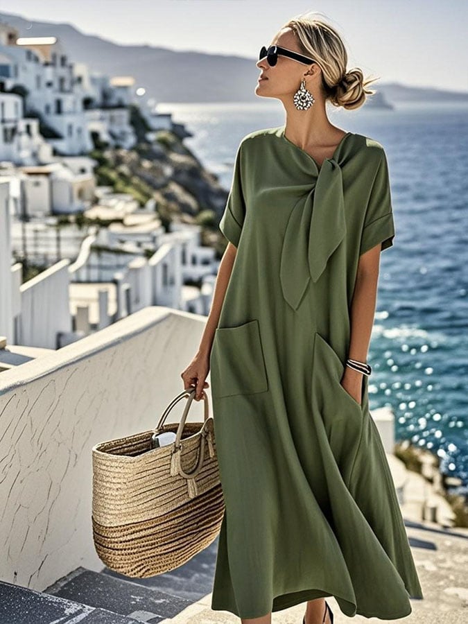 Luzia | Luftiges Leinenkleid mit Taschen