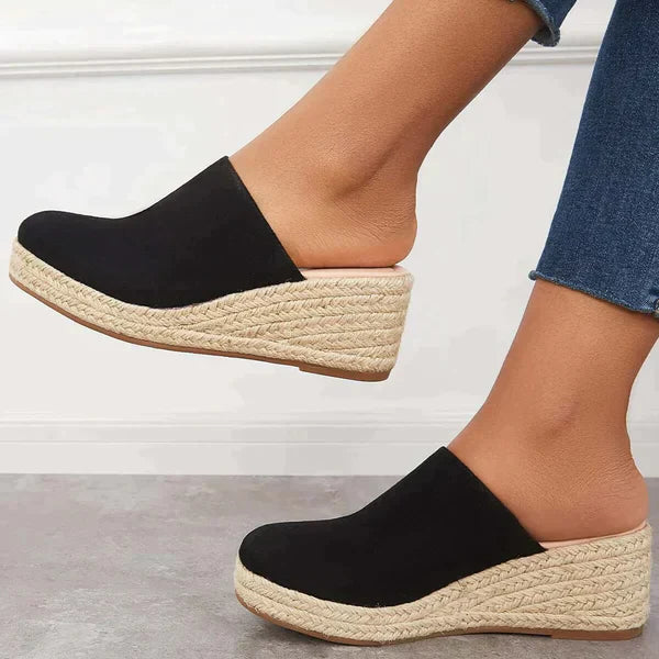 Marga™ | Elegante sandalen med gevlochten sleehak