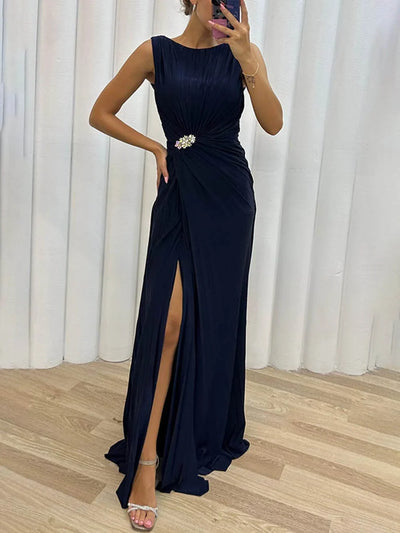 Serena | Plisseret Maxi Aftenkjole