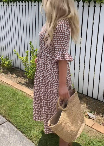 Stella - Prikket Midi Sommerkjole
