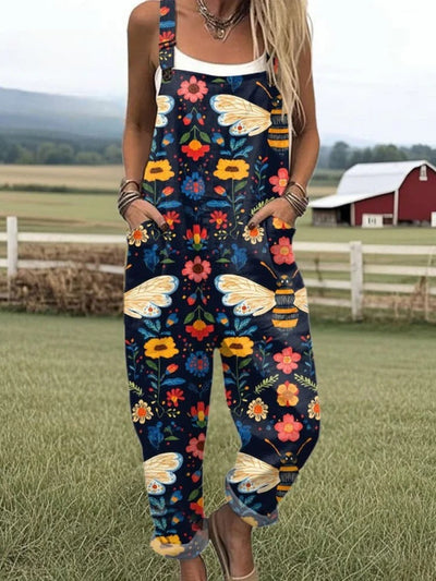 Edris - Flyvende Bier Broderet Mønster Jumpsuit 