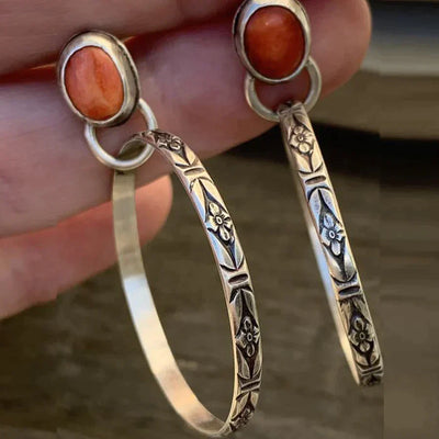 Vintage Onyx Boho Øreringe 