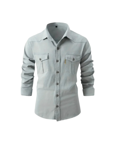 Afslappet denimskjorte