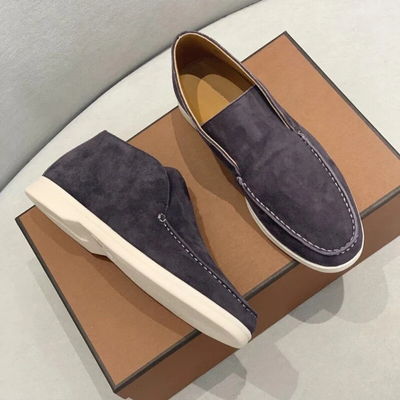Afslappede ruskindsloafers 