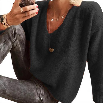 Kim - Pullover med V-hals 