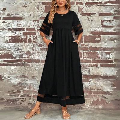 Freya - Vintage Elegance Mesh Patchwork Sommerkjole