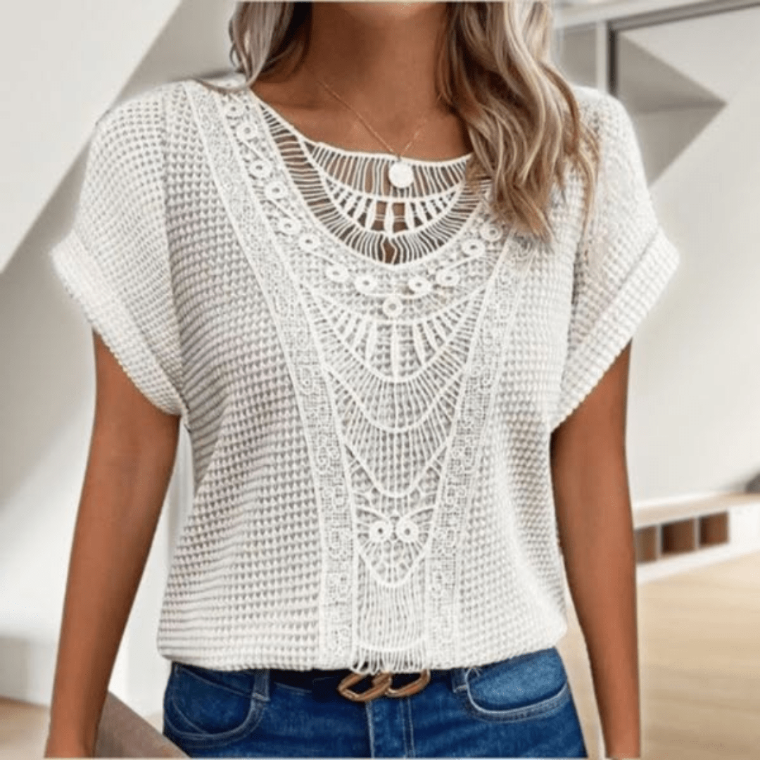 Estelle - Elegant bluse i Ibiza-stil