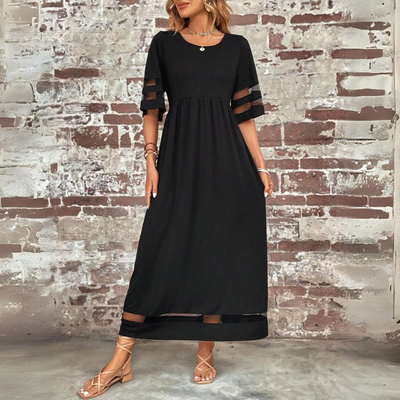 Freya - Vintage Elegance Mesh Patchwork Sommerkjole