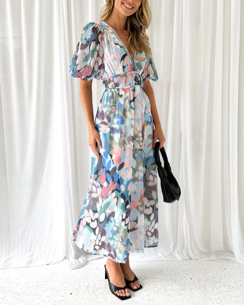 Sofia™ | Elegant blomstret kjole