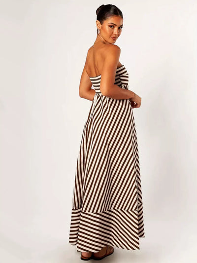 Damaris - Komfortabel Stilfuld Ruched Maxikjole