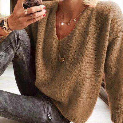Kim - Pullover med V-hals 