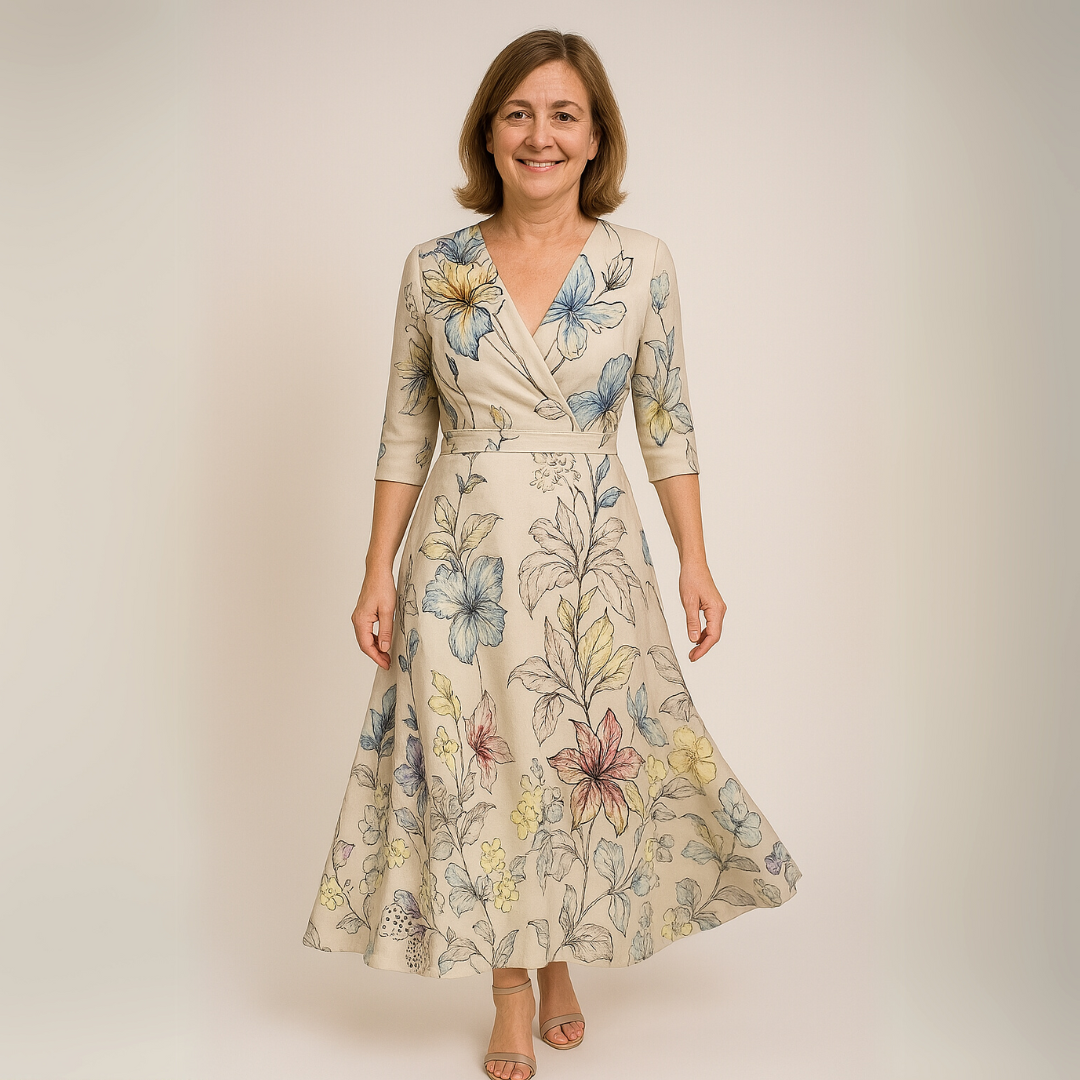 Emily – Luksuriøs Blomsterkjole