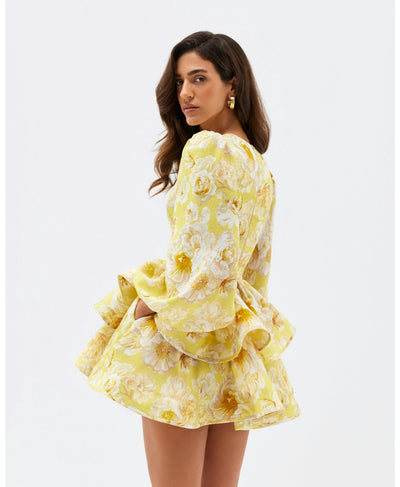 Raelynn - Blomsterprintet Flæsekjole
