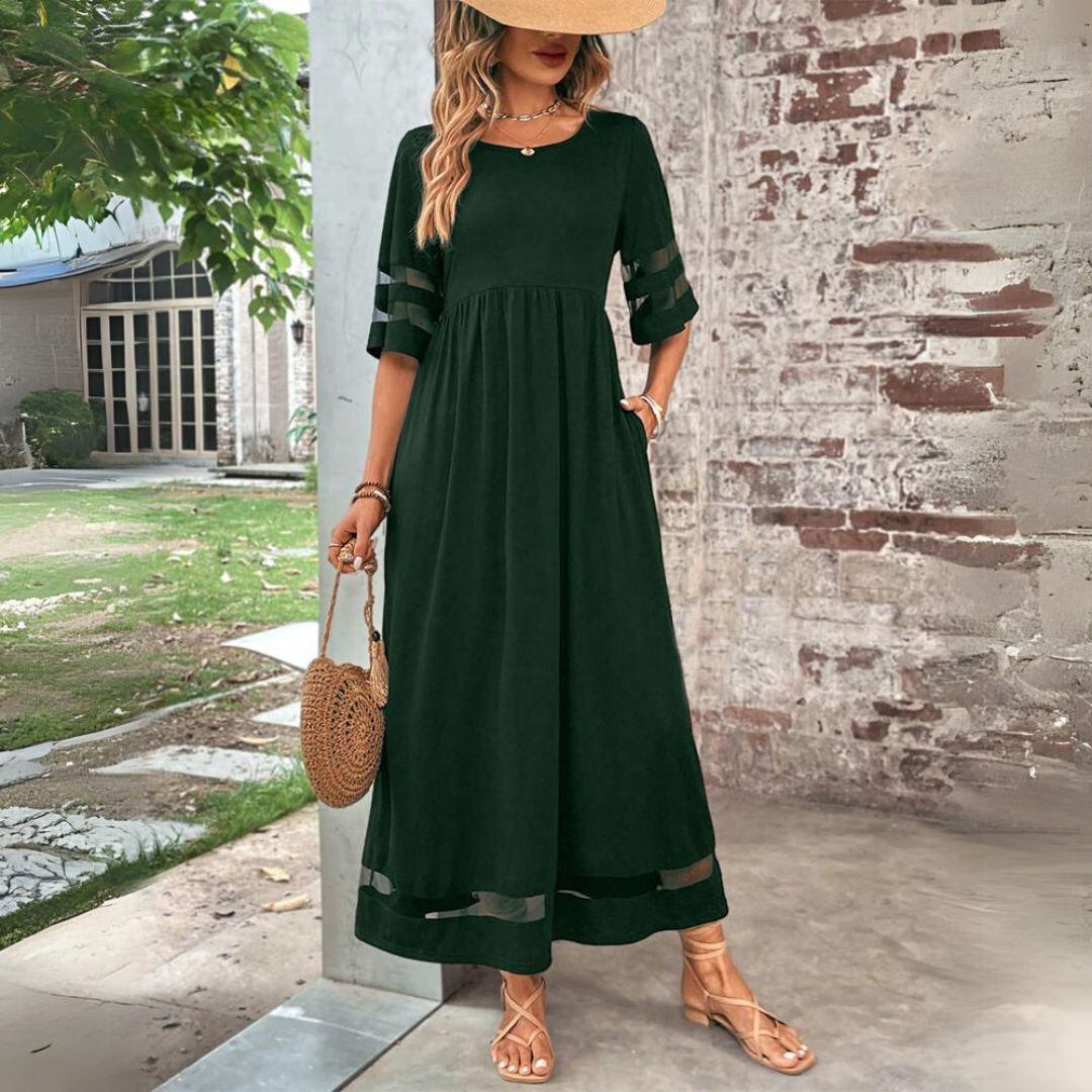Freya - Vintage Elegance Mesh Patchwork Sommerkjole