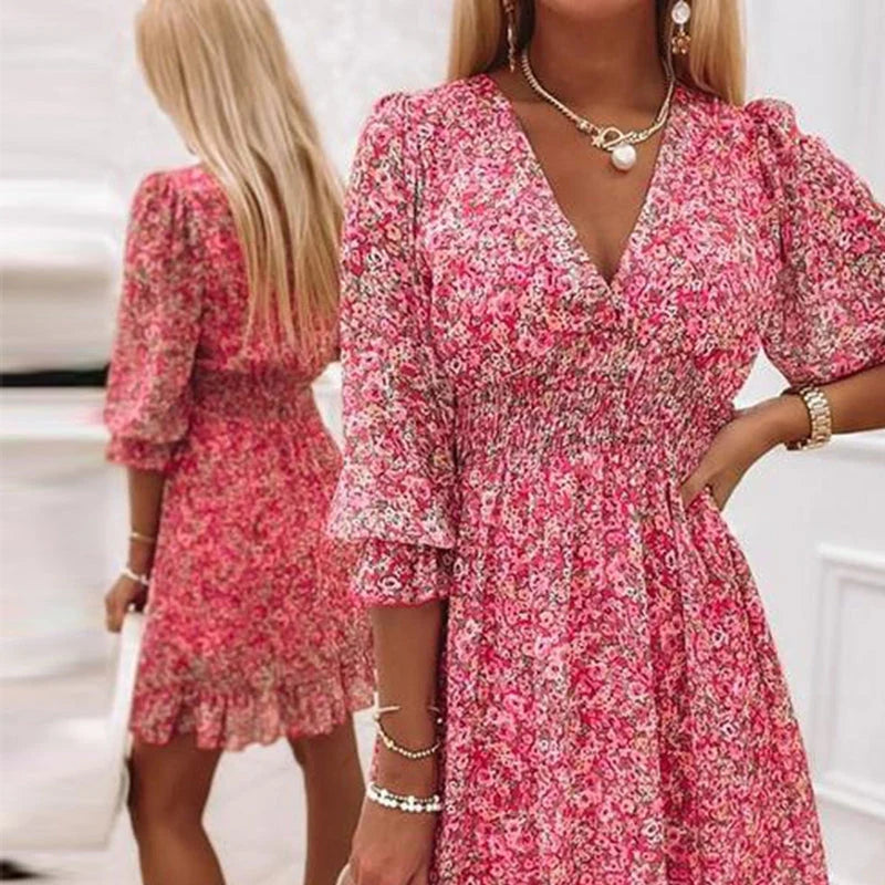 Addison™ - Elegant blomsterkjole 