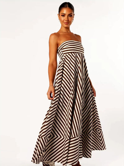 Damaris - Komfortabel Stilfuld Ruched Maxikjole