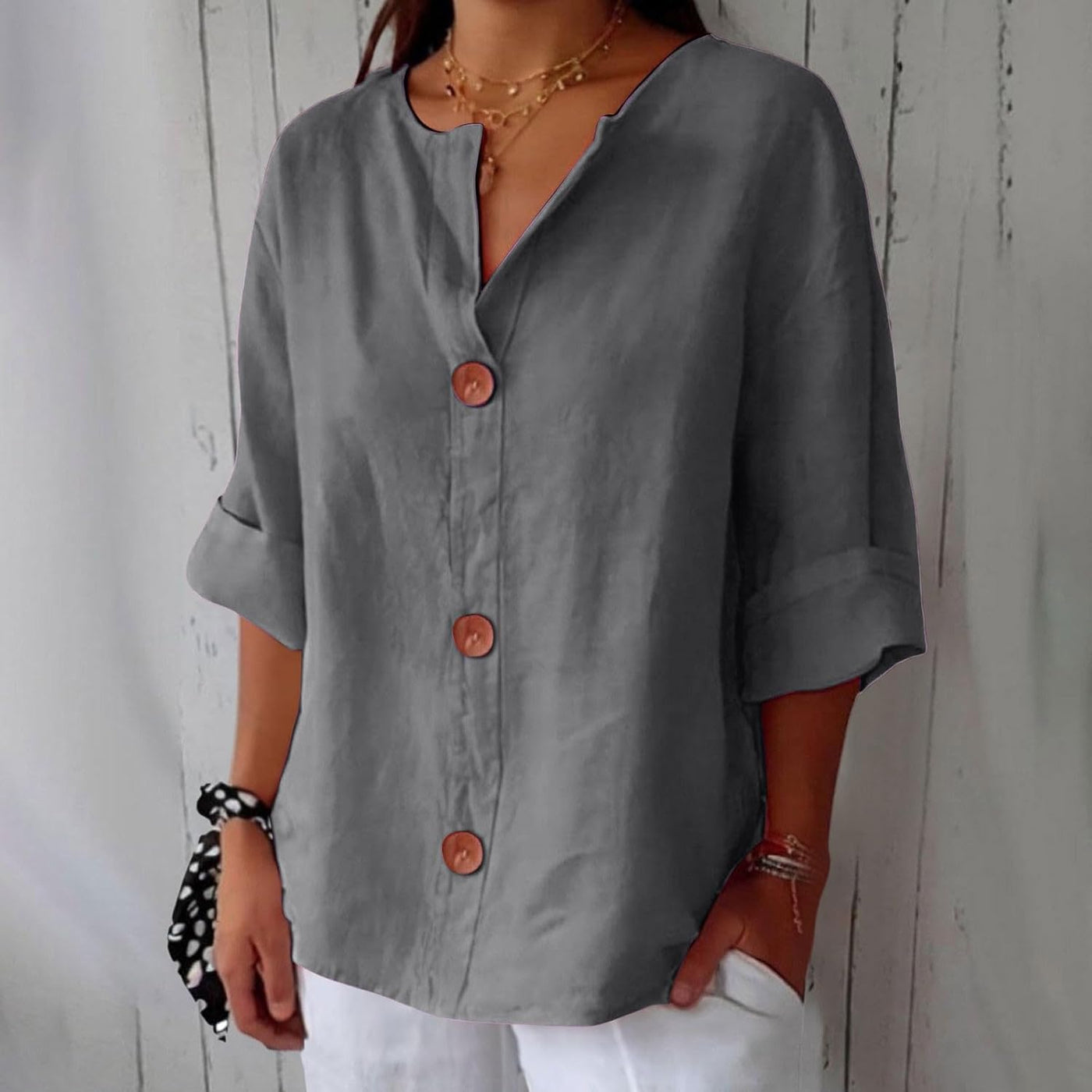 Freja | Afslappet hørbluse for tidløs elegance