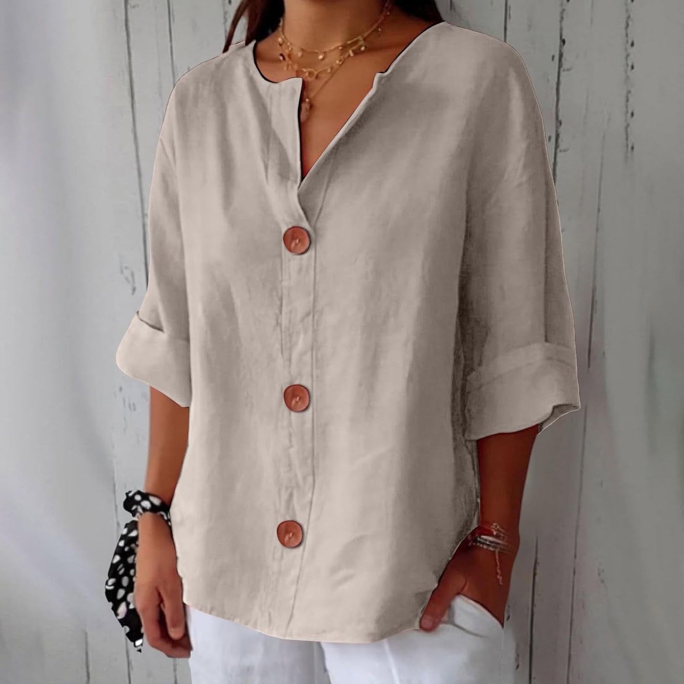 Freja | Afslappet hørbluse for tidløs elegance