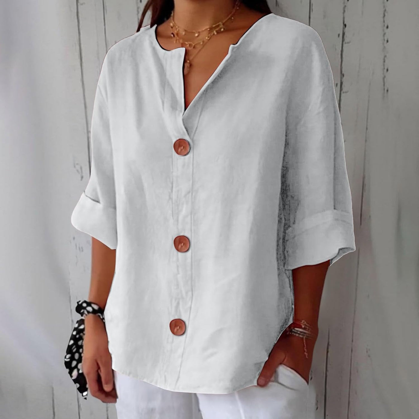 Freja | Afslappet hørbluse for tidløs elegance