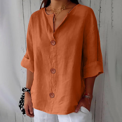 Freja | Afslappet hørbluse for tidløs elegance