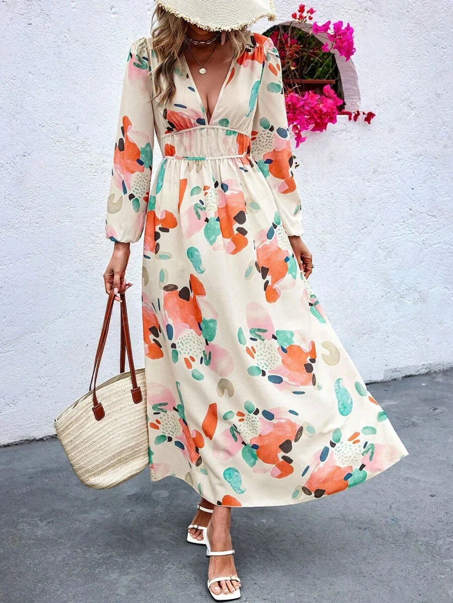 Elise - Blomster Charm Maxikjole 