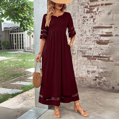 Freya - Vintage Elegance Mesh Patchwork Sommerkjole