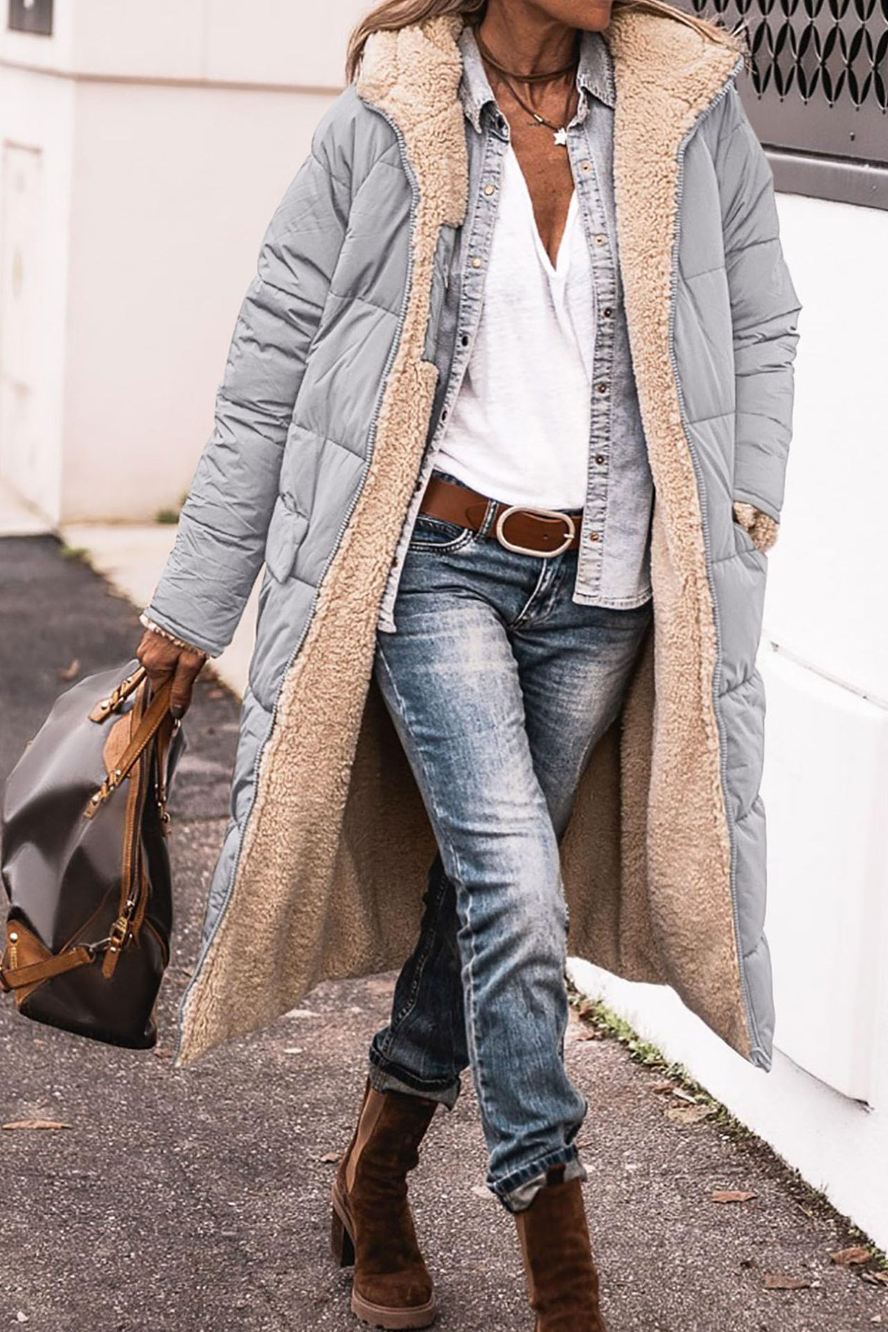Johna – Luxe Reversible Sherpa Coat 