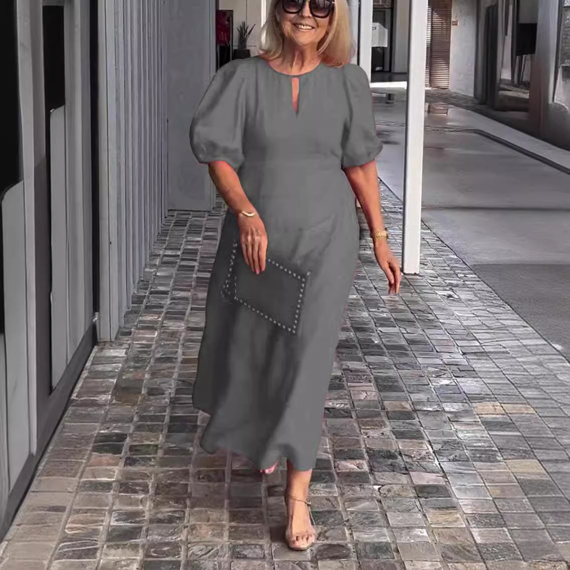 Frankie - Chic løs kjole med bobleærmer