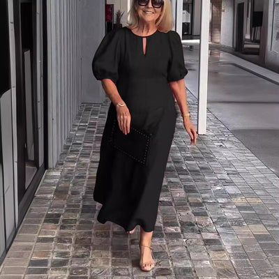 Frankie - Chic løs kjole med bobleærmer