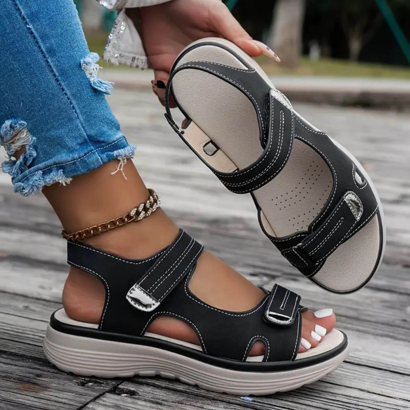 Rita™ | Komfortabel sandalen med sleehak en enkelbandje