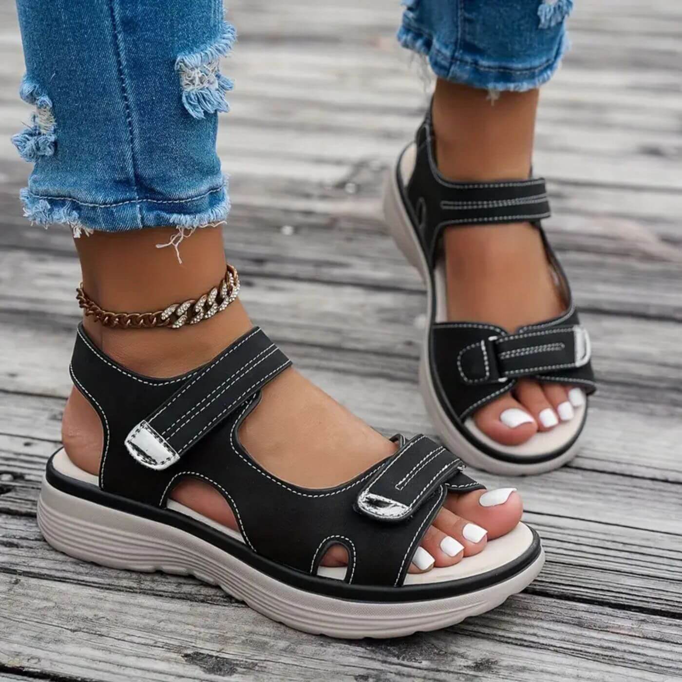 Rita™ | Komfortabel sandalen med sleehak en enkelbandje