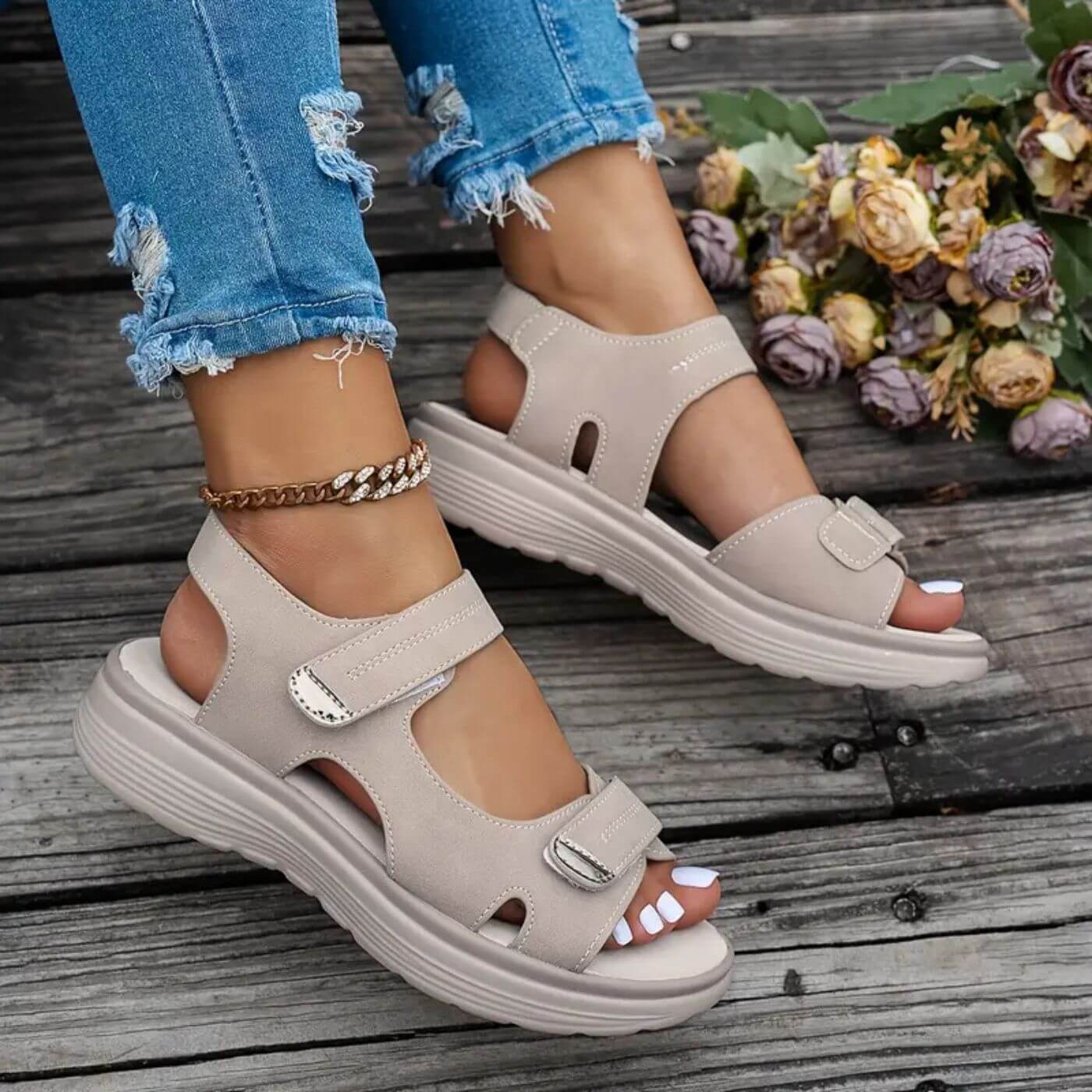 Rita™ | Komfortabel sandalen med sleehak en enkelbandje