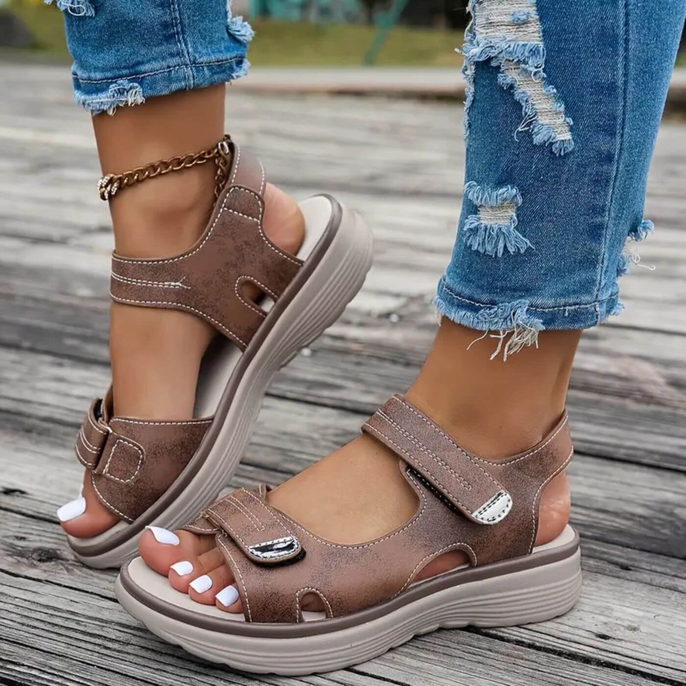 Rita™ | Komfortabel sandalen med sleehak en enkelbandje
