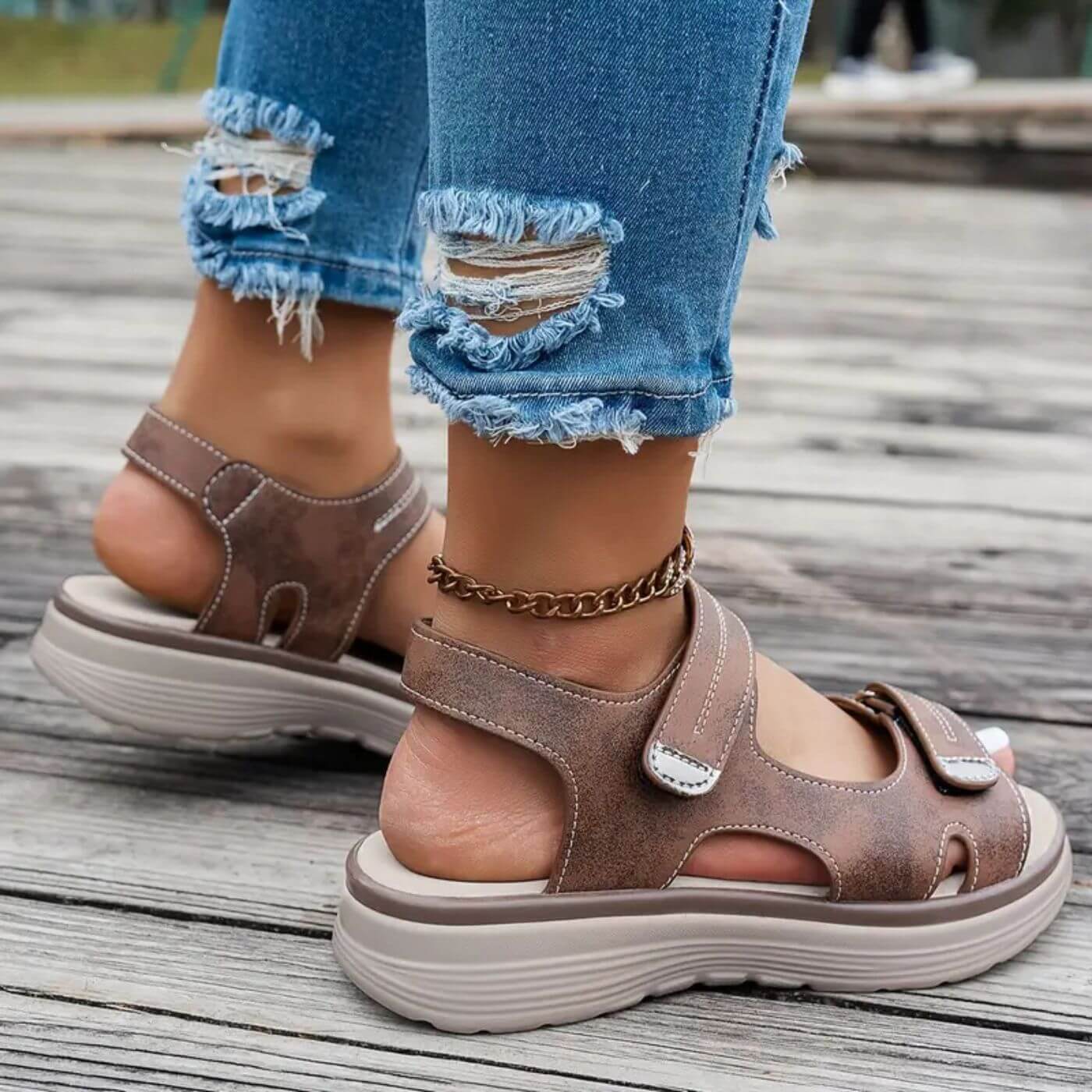 Rita™ | Komfortabel sandalen med sleehak en enkelbandje