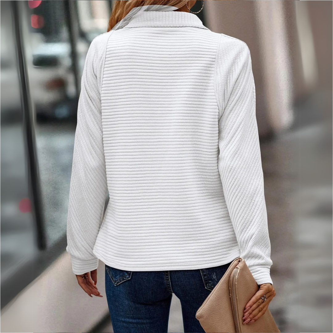 Suzanne - Pullover med lynlåsdetaljer