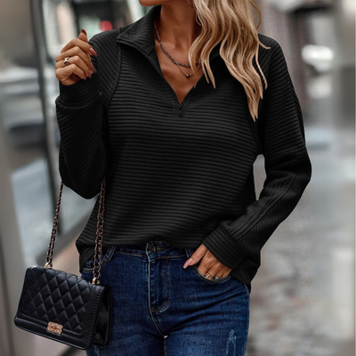 Suzanne - Pullover med lynlåsdetaljer