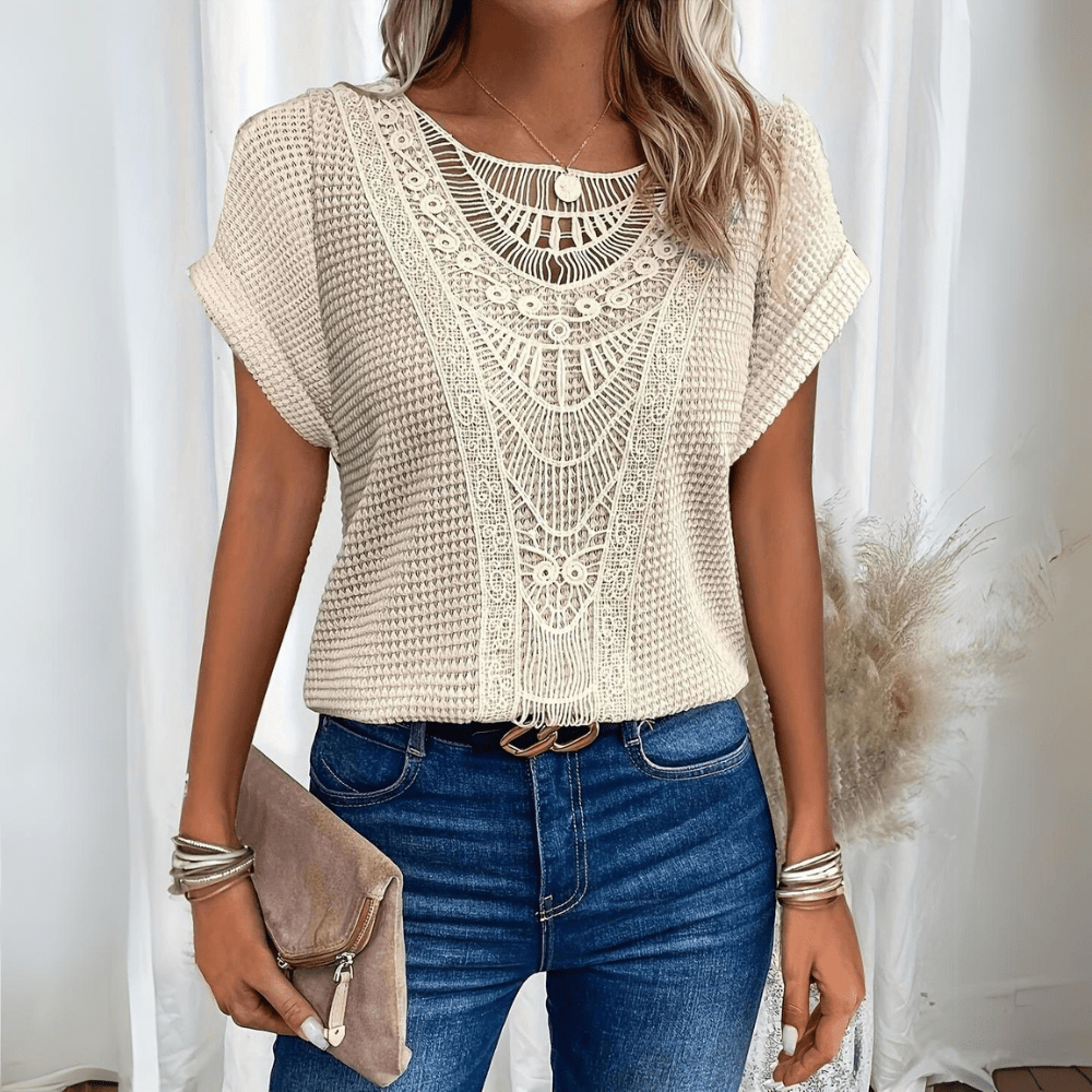 Estelle - Elegant bluse i Ibiza-stil