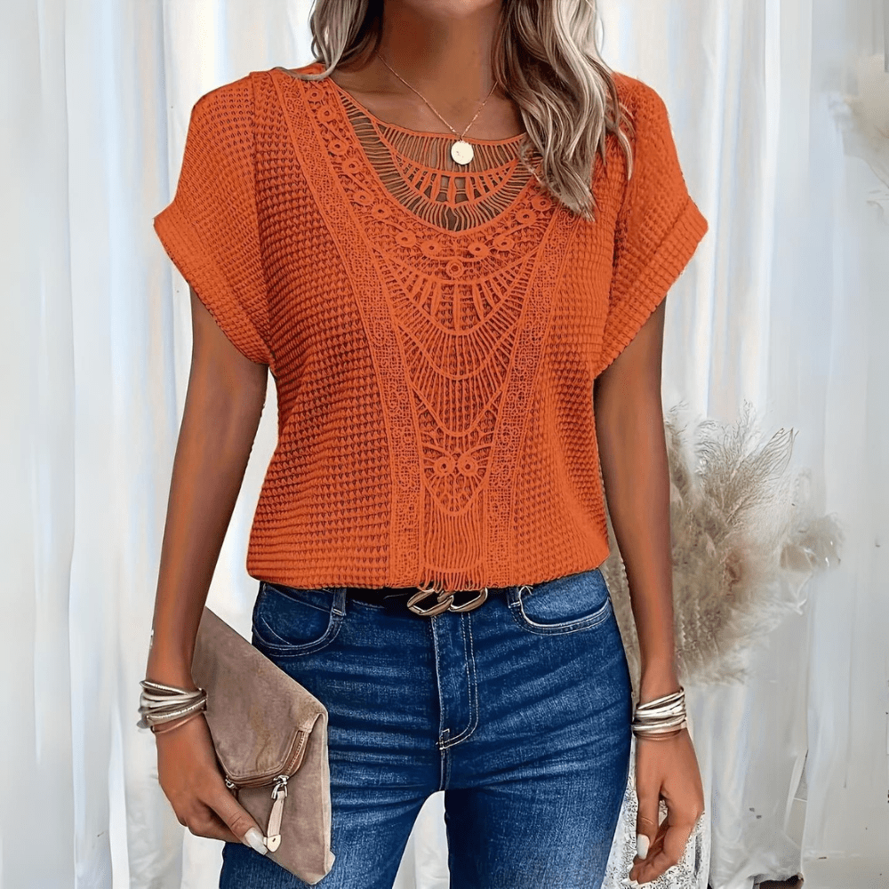 Estelle - Elegant bluse i Ibiza-stil