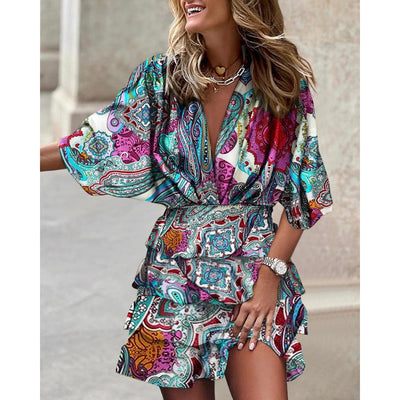 Francesca™ - Stilfuld kjole med print