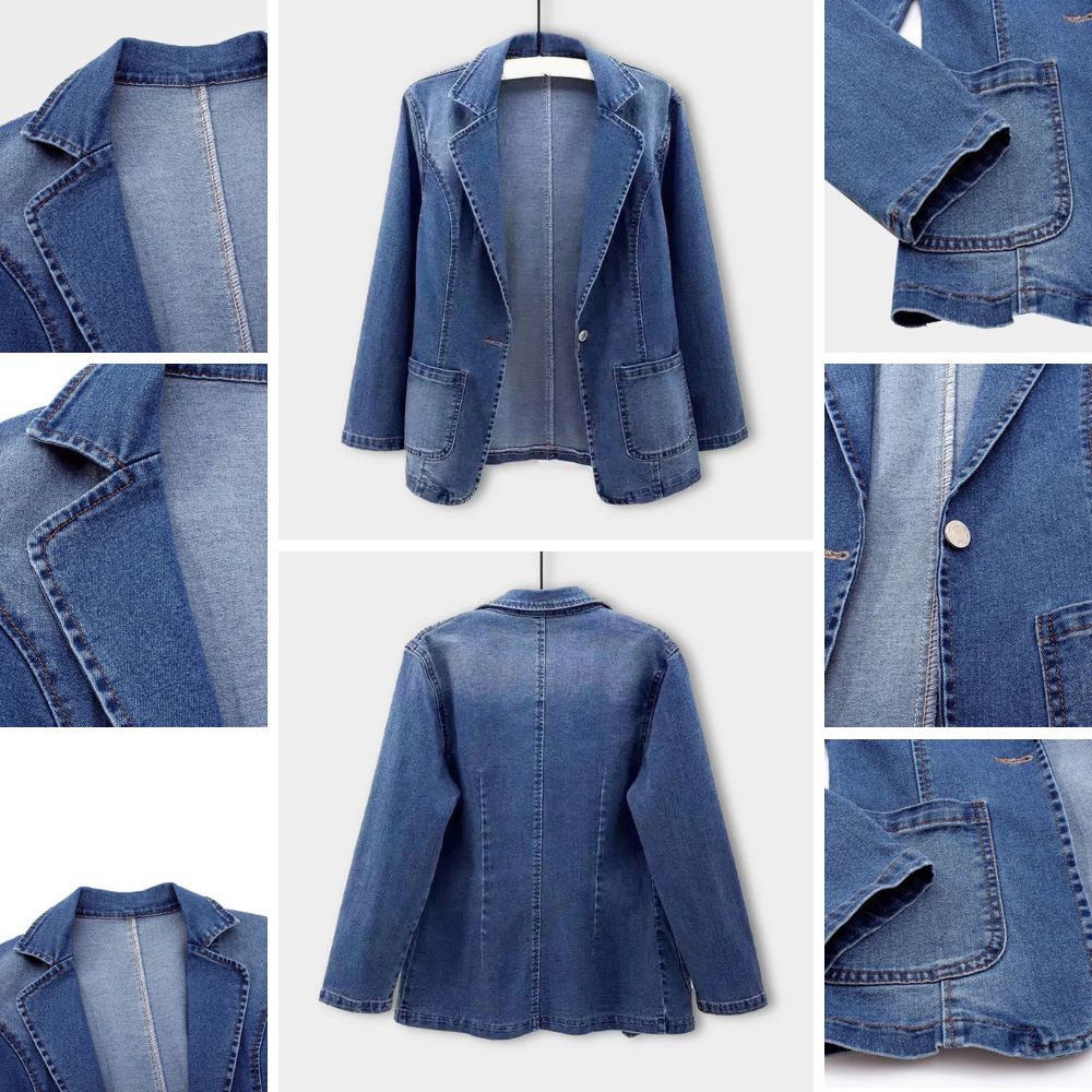 Nora | Stilfuld Denimblazer Til Kvinder