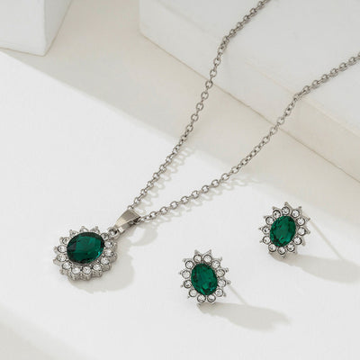 Josina | Premium 16k Weißgold Schmuckset