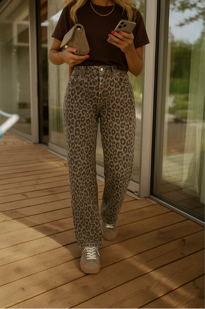 Simone - LEOPARDBUKSEN MED SVÆR