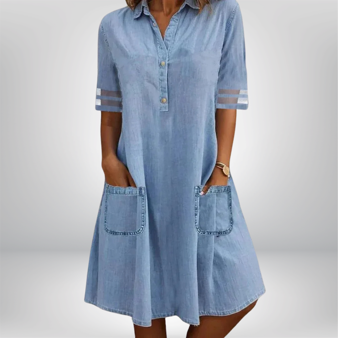 Rebekka | Denim Letvægtskjole 