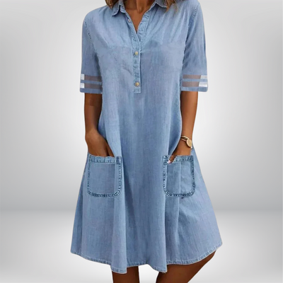 Rebekka | Denim Letvægtskjole 