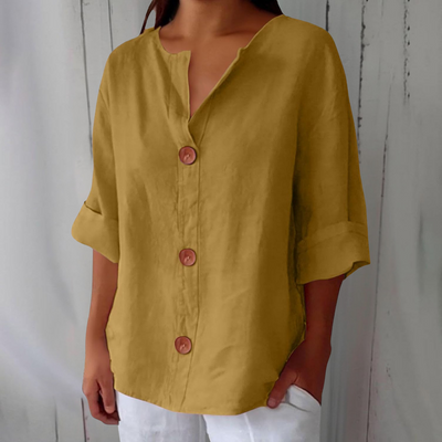 Freja | Afslappet hørbluse for tidløs elegance