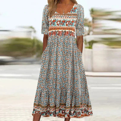Sofia™ | Plus-size Blomstret Maxi Kjole
