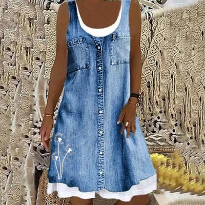 Maja | Blød og Elegant Denimkjole