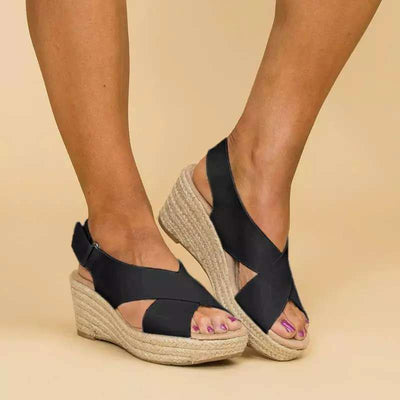 Corina™ | Ortopædisk lære sandalen af ​​højværdigt materiale 