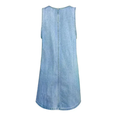 Clara | Praktisk og Let Denim Sommerkjole 