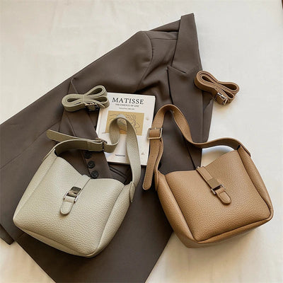 iris™ – moderne bucket taske i læderlook